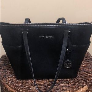 MK black shoulder tote purse